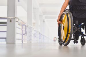 A person in a wheelchair